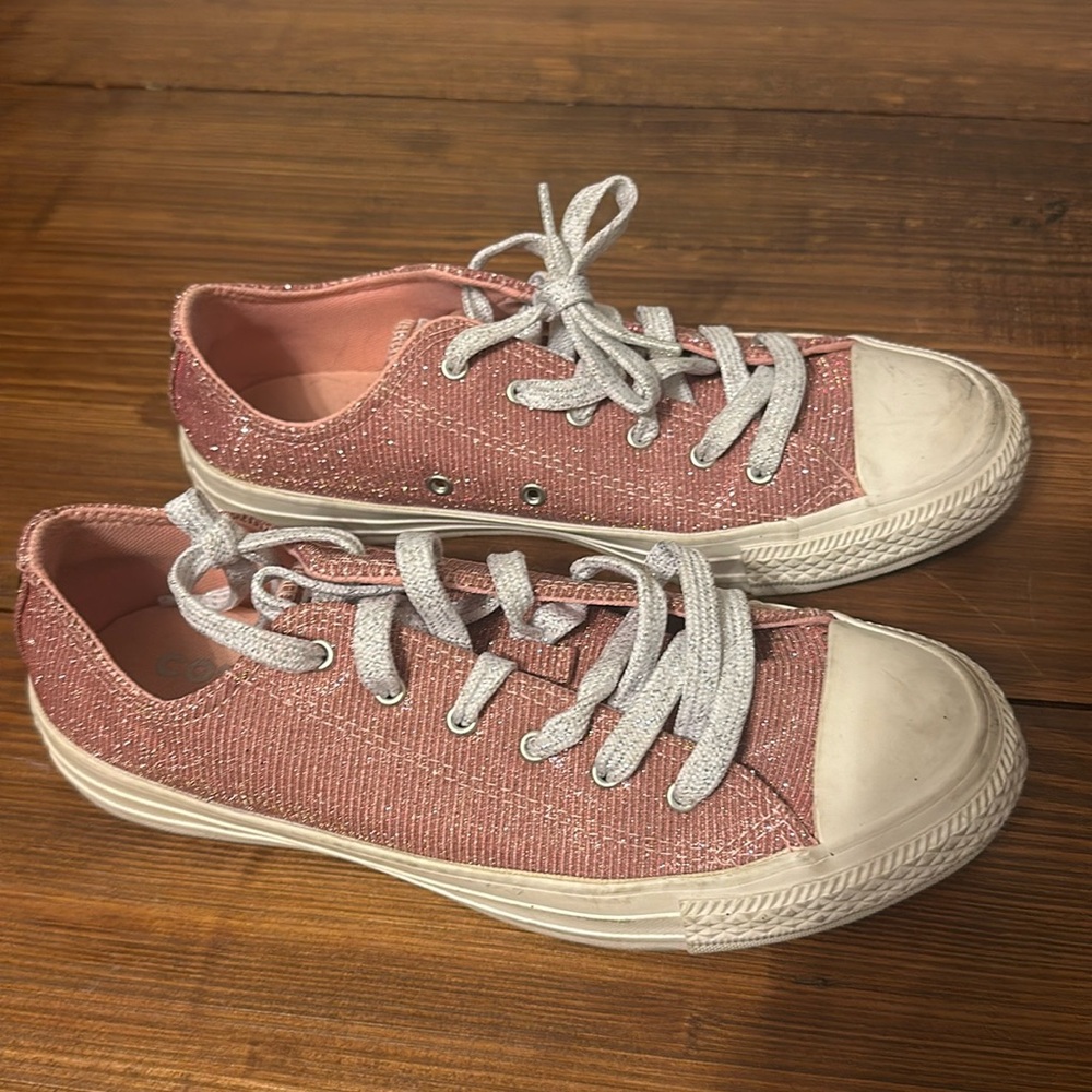 Pink sparkly converse